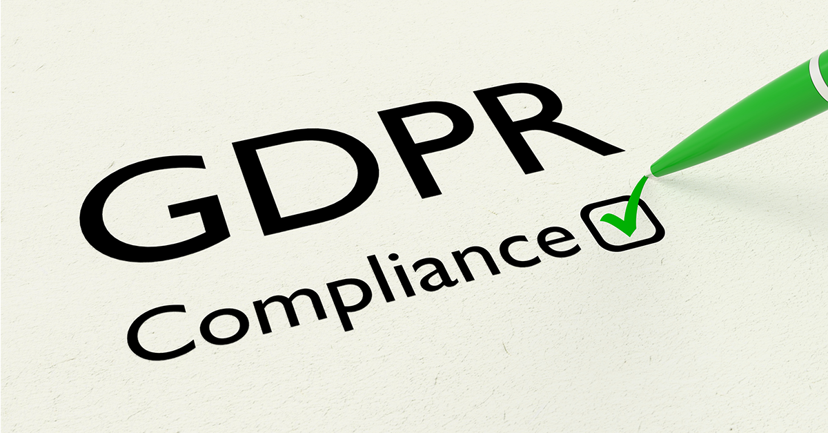 GDPR Compliance sjekket ut på et ark
